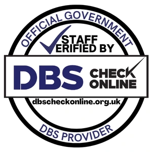 DBS Check Online badge: staff verified by DBS Check Online