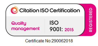 Citation ISO Certification registered mark, ISO 9001 quality management