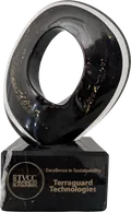 The Excellence in Sustainability trophy awarded to Terraguard Technologies